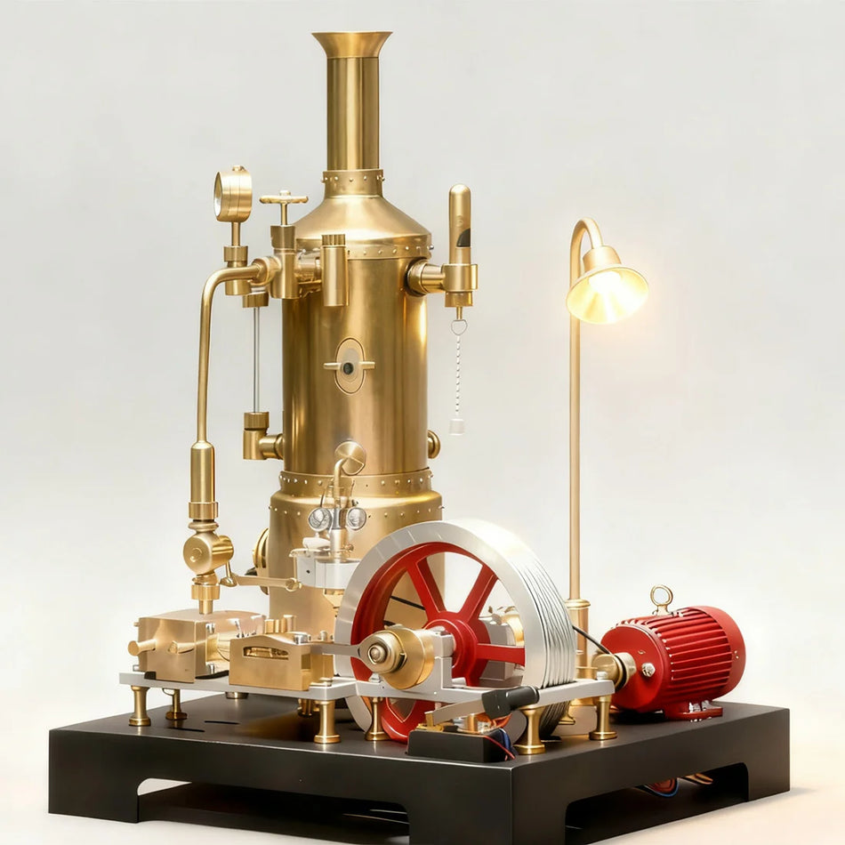 Retrol SE-03-Kit Working Stationary Mill Steam Engine Model Kit with Boiler, Generator and Lamp