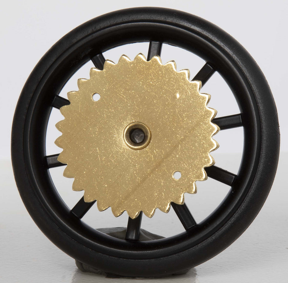 Wilesco 01480 Wheel including cog wheel, metal, with rubber tire 84 mm outside for Wilesco D 305
