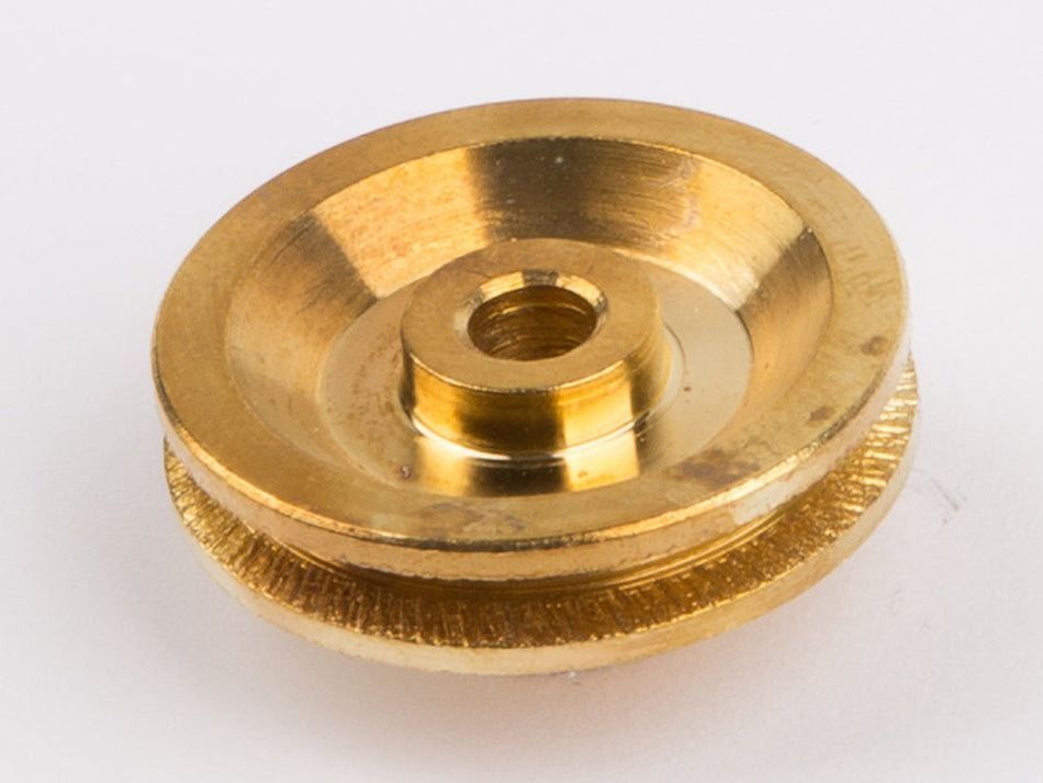 Wilesco 01631 Grooved pulley, polished brass, 24 mm diameter for Wilesco