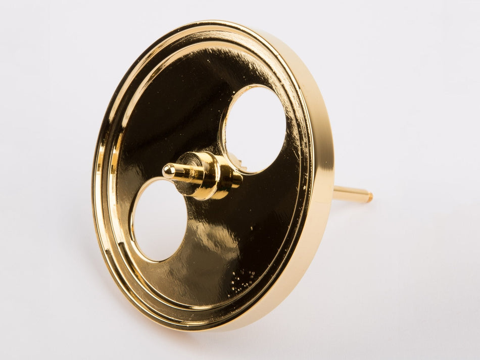 Wilesco 01684 Flywheel, brass, with axle for Wilesco D 366, 396, 406, 496