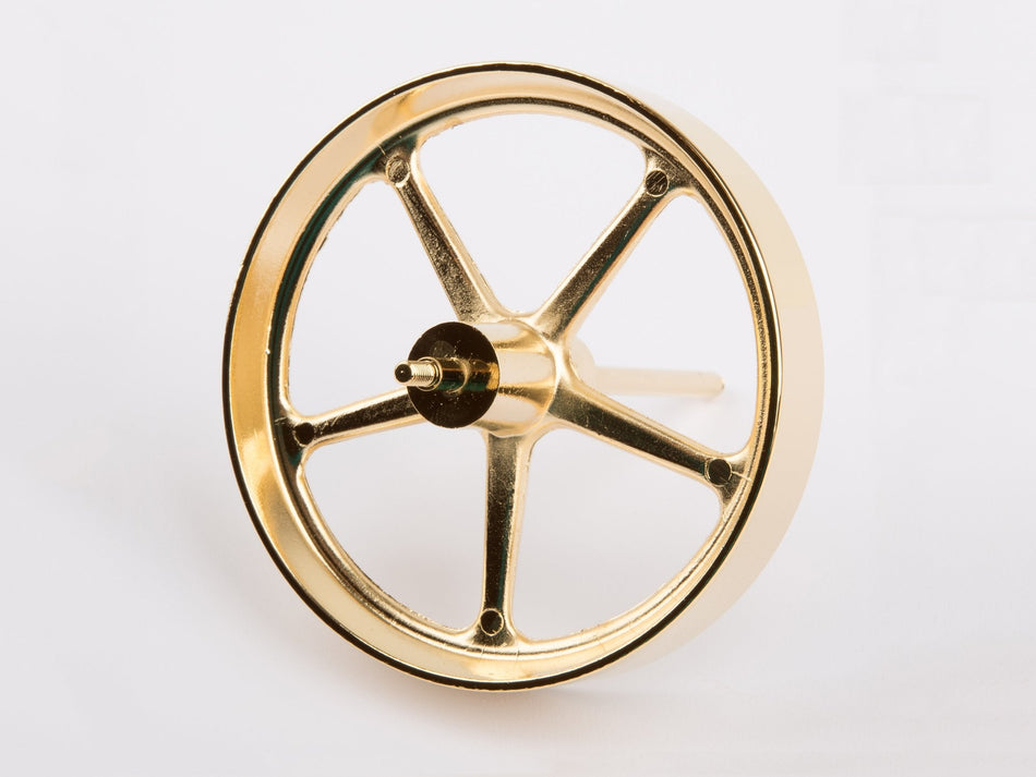 Wilesco 01687 Flywheel, brass, with axle for Wilesco D 305