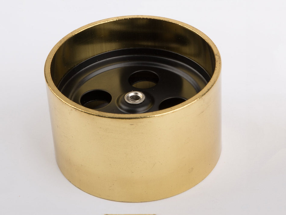 Wilesco 01716 Wheel, front, 70 mm diameter, black/brass for Wilesco D 366, 396
